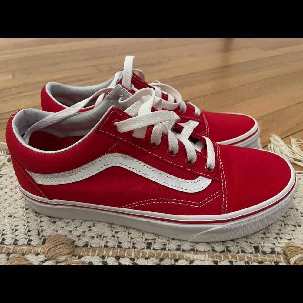 Red Vans Like New